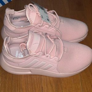 Adidas blush pink tennis shoes